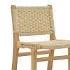 Σκαμπό μπαρ Julien pakoworld rubberwood φυσικό-έδρα φυσικό σχοινί 45x46x95εκ 263-000008