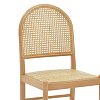 Καρέκλα Alessia pakoworld ξύλο οξιάς-rattan φυσικό 43x44x89εκ 263-000010