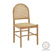 Καρέκλα Alessia pakoworld ξύλο οξιάς-rattan φυσικό 43x44x89εκ 263-000010