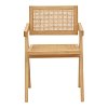 Πολυθρόνα Winslow pakoworld φυσικό rubberwood 52x59x79εκ 263-000022