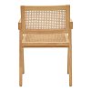 Πολυθρόνα Winslow pakoworld φυσικό rubberwood 52x59x79εκ 263-000022