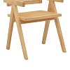 Πολυθρόνα Winslow pakoworld φυσικό rubberwood 52x59x79εκ 263-000022