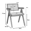 Πολυθρόνα Winslow pakoworld φυσικό rubberwood 52x59x79εκ 263-000022