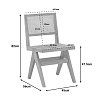 Καρέκλα Winslow pakoworld φυσικό rubberwood 45x56x82εκ 263-000023