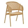 Πολυθρόνα Wenzy pakoworld φυσικό Rattan - μασίφ ξύλο toon 58x58x82εκ 263-000028