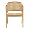 Πολυθρόνα Wenzy pakoworld φυσικό Rattan - μασίφ ξύλο toon 58x58x82εκ 263-000028