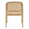 Πολυθρόνα Wenzy pakoworld φυσικό Rattan - μασίφ ξύλο toon 58x58x82εκ 263-000028