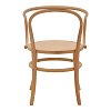 Πολυθρόνα Verfie pakoworld φυσικό ξύλο οξιάς 55x50x83εκ 263-000029