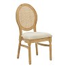 Καρέκλα Canco pakoworld φυσικό rubberwood-φυσικό rattan 50x53x98εκ 263-000032