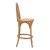 Σκαμπό μπαρ Thonet pakoworld φυσικό ξύλο οξιάς-έδρα φυσικό rattan 41x50x105εκ 263-000039