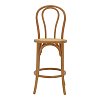 Σκαμπό μπαρ Thonet pakoworld φυσικό ξύλο οξιάς-έδρα φυσικό rattan 41x50x105εκ 263-000039