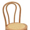 Σκαμπό μπαρ Thonet pakoworld φυσικό ξύλο οξιάς-έδρα φυσικό rattan 41x50x105εκ 263-000039