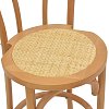 Σκαμπό μπαρ Thonet pakoworld φυσικό ξύλο οξιάς-έδρα φυσικό rattan 41x50x105εκ 263-000039