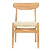 Καρέκλα Eaprine pakoworld φυσικό σχοινί-rubberwood 49x53x77εκ 263-000047