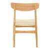 Καρέκλα Eaprine pakoworld φυσικό σχοινί-rubberwood 49x53x77εκ 263-000047