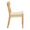 Καρέκλα Eaprine pakoworld φυσικό σχοινί-rubberwood 49x53x77εκ 263-000047