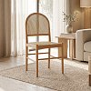 Καρέκλα Alessia pakoworld ξύλο οξιάς-rattan φυσικό 43x44x89εκ 263-000010