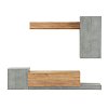Σύνθεση Τηλεόρασης Lucky 246.3x37x193cm Γκρι-Χρυσό Δρυς TO-LUCKY