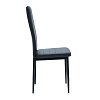 Καρέκλα Parker pakoworld PU ανθρακί-μαύρο πόδι 42x48x98εκ 4τμχ 270-000002