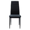 Καρέκλα Parker pakoworld PU ανθρακί-μαύρο πόδι 42x48x98εκ 4τμχ 270-000002