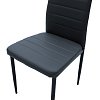 Καρέκλα Parker pakoworld PU ανθρακί-μαύρο πόδι 42x48x98εκ 4τμχ 270-000002