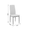 Καρέκλα Parker pakoworld PU ανθρακί-μαύρο πόδι 42x48x98εκ 4τμχ 270-000002