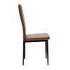 Καρέκλα Parker pakoworld PU καφέ-μαύρο πόδι 42x48x98εκ 4τμχ 270-000003