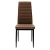 Καρέκλα Parker pakoworld PU καφέ-μαύρο πόδι 42x48x98εκ 4τμχ 270-000003
