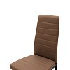 Καρέκλα Parker pakoworld PU καφέ-μαύρο πόδι 42x48x98εκ 4τμχ 270-000003