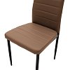 Καρέκλα Parker pakoworld PU καφέ-μαύρο πόδι 42x48x98εκ 4τμχ 270-000003