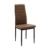 Καρέκλα Parker pakoworld PU καφέ-μαύρο πόδι 42x48x98εκ 4τμχ 270-000003