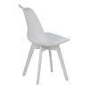 Καρέκλα Gaston I pakoworld PP-PU σε λευκή απόχρωση 48.5x53.5x81.5εκ 271-000037