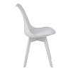 Καρέκλα Gaston I pakoworld PP-PU σε λευκή απόχρωση 48.5x53.5x81.5εκ 271-000037