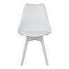 Καρέκλα Gaston I pakoworld PP-PU σε λευκή απόχρωση 48.5x53.5x81.5εκ 271-000037