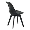 Καρέκλα Gaston I pakoworld PP-PU σε μαύρη απόχρωση 48.5x53.5x81.5εκ 271-000038