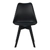 Καρέκλα Gaston I pakoworld PP-PU σε μαύρη απόχρωση 48.5x53.5x81.5εκ 271-000038