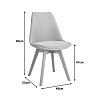 Καρέκλα Gaston I pakoworld PP-PU σε μαύρη απόχρωση 48.5x53.5x81.5εκ 271-000038