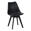 Καρέκλα Gaston I pakoworld PP-PU σε μαύρη απόχρωση 48.5x53.5x81.5εκ 271-000038