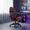Καρέκλα γραφείου gaming William pakoworld PU μαύρο-κόκκινο 275-000012