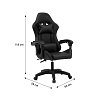 Καρέκλα γραφείου gaming William pakoworld PU μαύρο-μπλε 275-000014