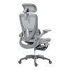 Καρέκλα γραφείου εργασίας Zenyk pakoworld mesh σε grey απόχρωση 63x70x126εκ 275-000018
