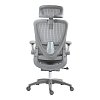 Καρέκλα γραφείου εργασίας Zenyk pakoworld mesh σε grey απόχρωση 63x70x126εκ 275-000018