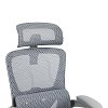 Καρέκλα γραφείου εργασίας Zenyk pakoworld mesh σε grey απόχρωση 63x70x126εκ 275-000018
