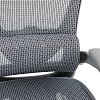 Καρέκλα γραφείου εργασίας Zenyk pakoworld mesh σε grey απόχρωση 63x70x126εκ 275-000018