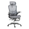 Καρέκλα γραφείου εργασίας Zenyk pakoworld mesh σε grey απόχρωση 63x70x126εκ 275-000018