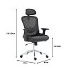 Καρέκλα γραφείου εργασίας Mergi pakoworld μαύρο mesh 62x63x120εκ 275-000019