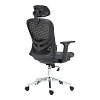 Καρέκλα γραφείου εργασίας Mergi pakoworld μαύρο mesh 62x63x120εκ 275-000019