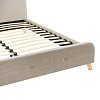 Κρεβάτι διπλό Restel pakoworld ύφασμα γκρι-μπεζ 160x200εκ 279-000013
