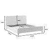 Κρεβάτι διπλό Restel pakoworld ύφασμα γκρι 160x200εκ 279-000014