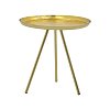 Βοηθητικό τραπέζι Jacksie Inart χρυσό μέταλλο Φ51x54εκ 287-000013
